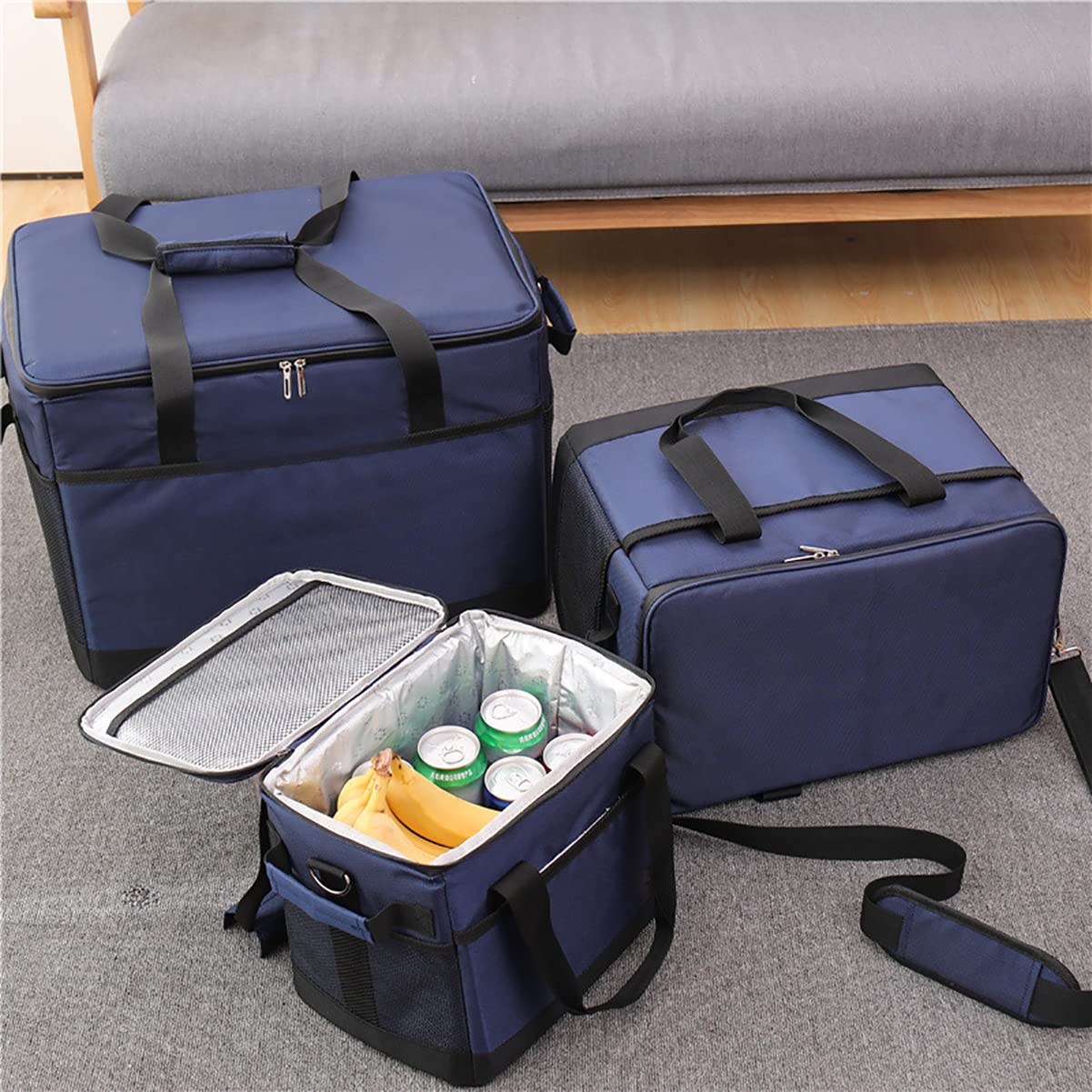 Sac Isotherme 10L/18L/35L Glaciere Souple Isotherme Pliable Sac Isotherme Repas, Portable, Étanches, Pique, Nique, Camping, Plage, Voyage, Travail, Bureau