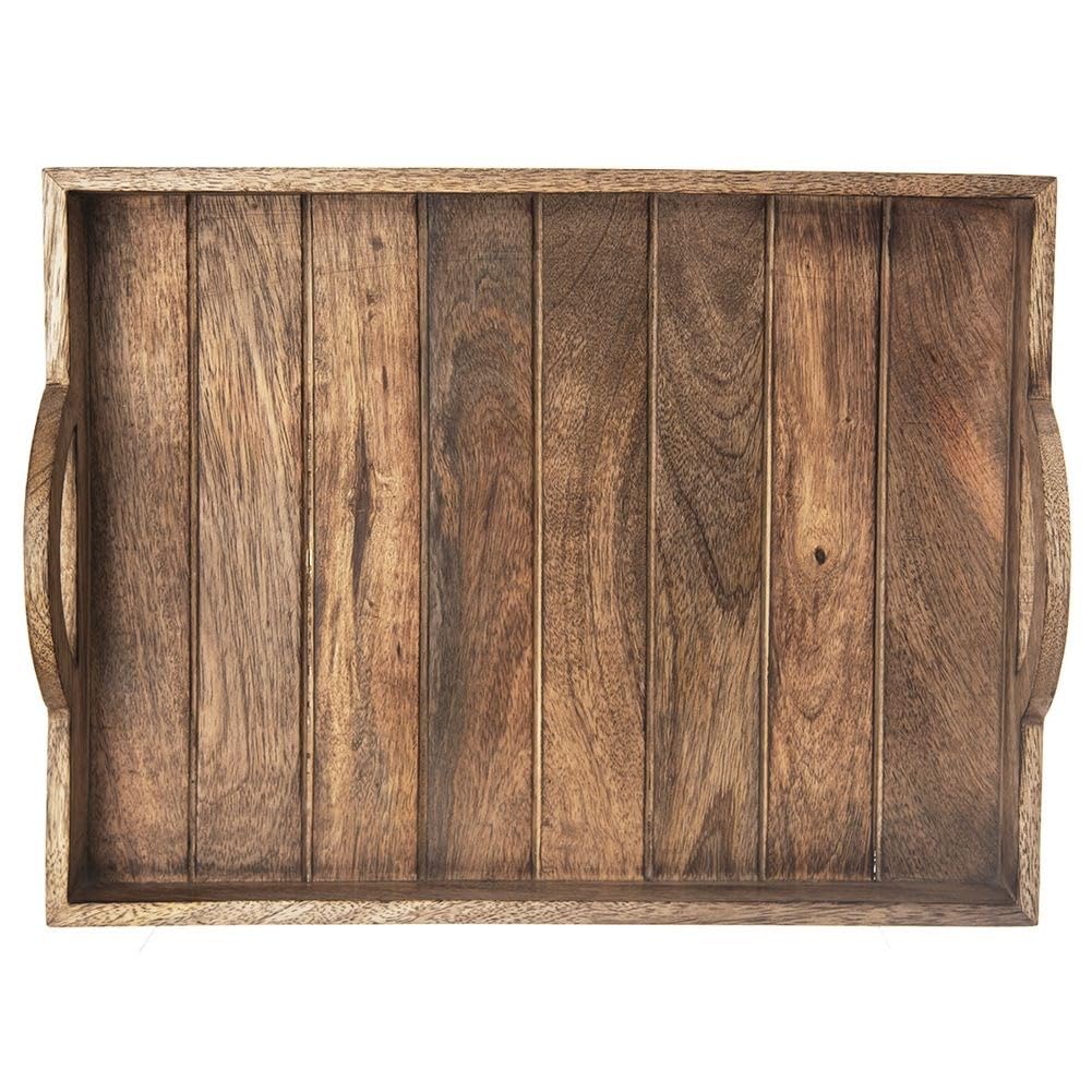 Plateau de service en bois mangue 40,5 x 30,5 cm
