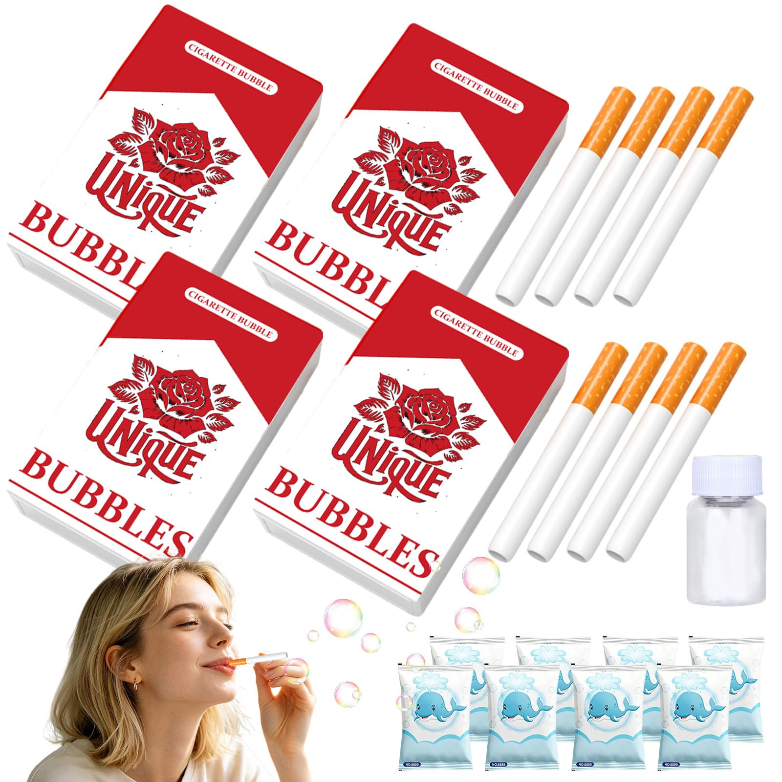 4 pcs soap bubbles cigarettes