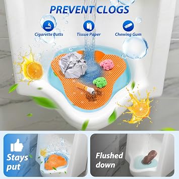 24 Packs Urinal Screen Deodorizer, Anti-Splash Urinal Cakes, 3 Scents