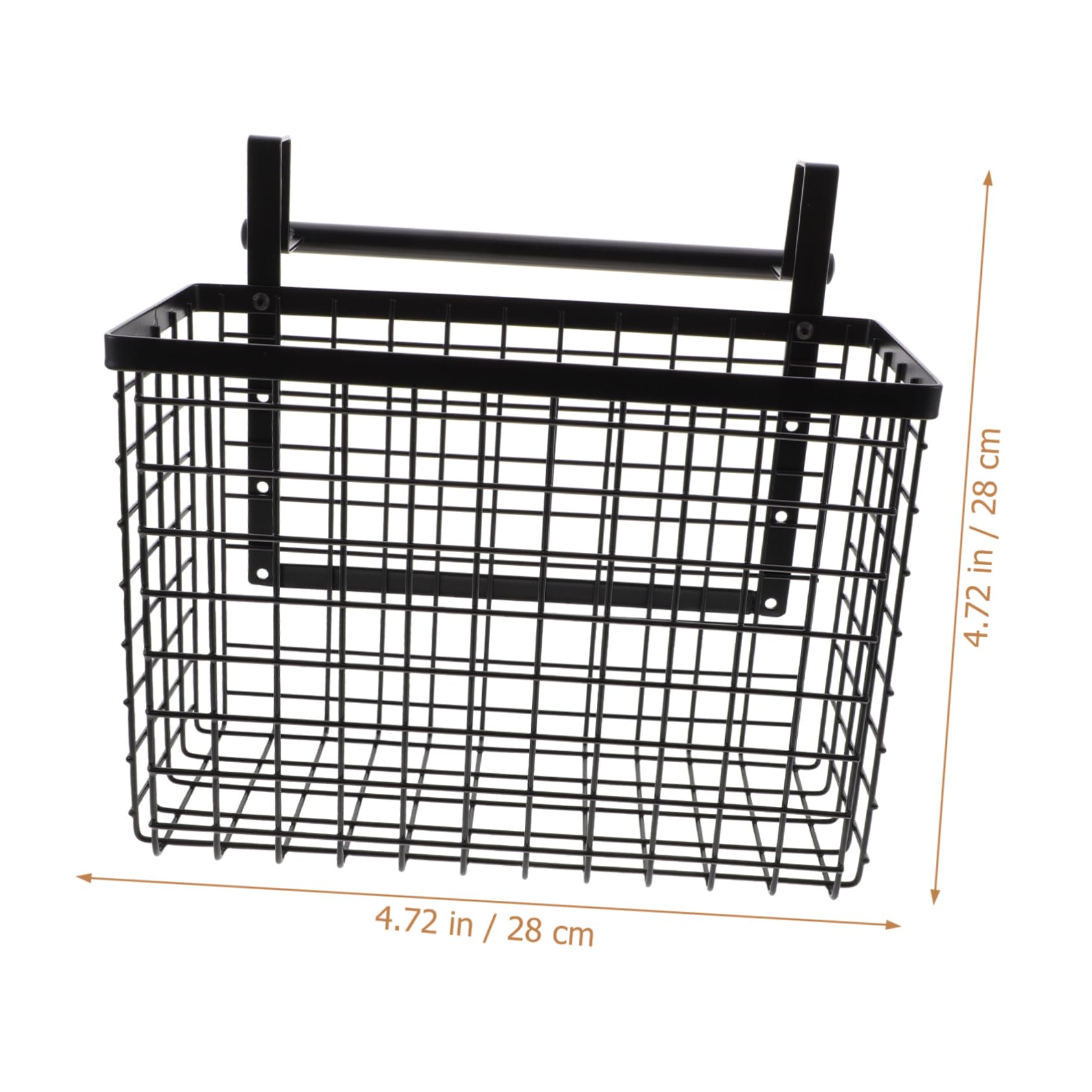 LIFKOME Cesta Colgante para Gabinete de Acero al Carbono Negra | Organizador de Verduras y Condimentos para Cocina, Montaje en Puerta Interior, Ahorro de Espacio