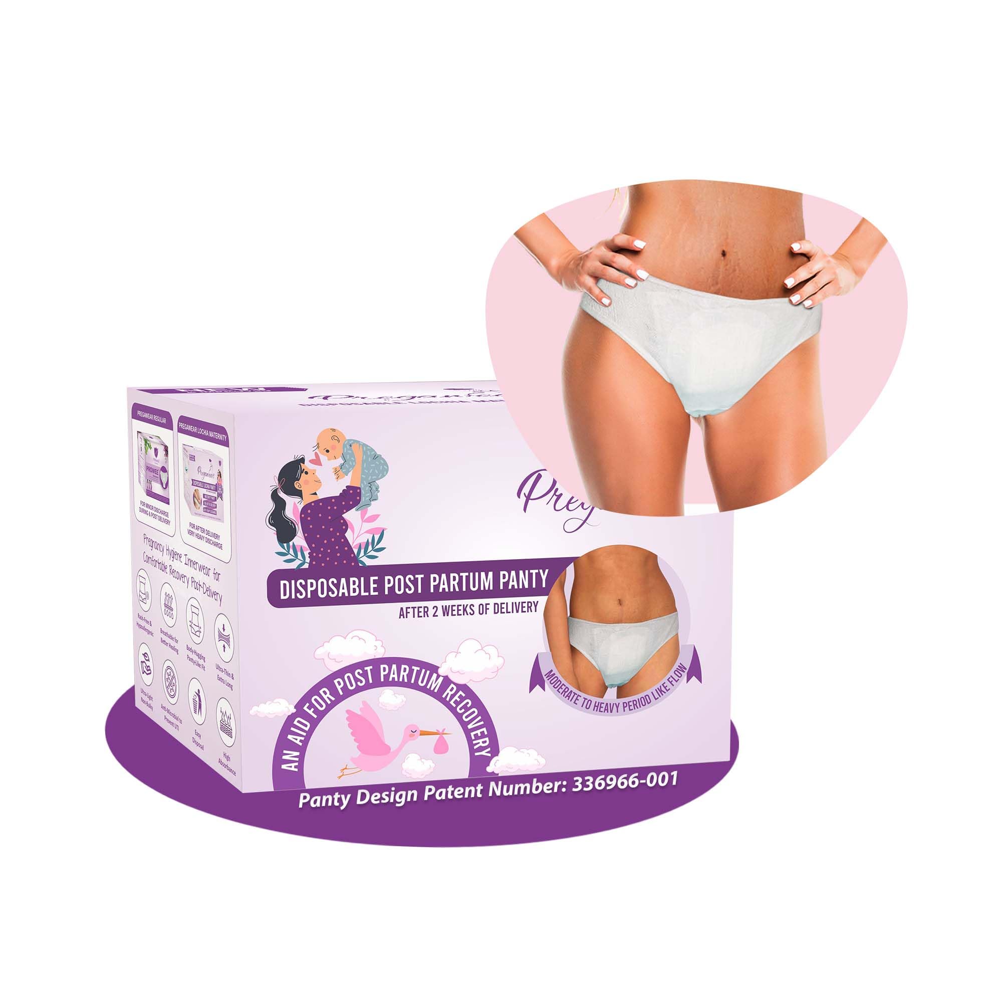 prowee Disposable Women's Postpartum Pregnancy Maternity Panty (Pre-Fitted with 350ML Heavy Discharge Absorbance Pad) (Pack of 5)-picture-21