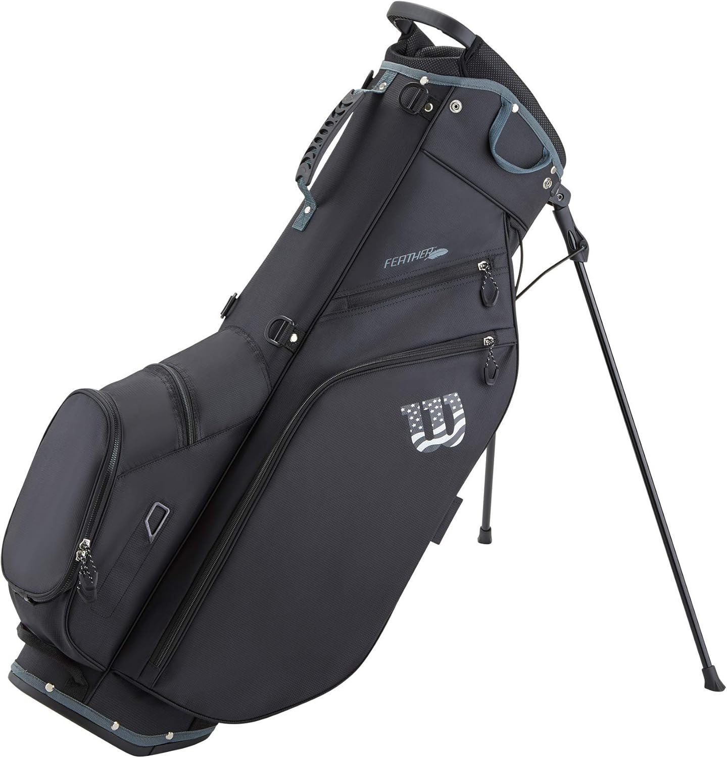 WILSON Staff Feather Carry Golf Bag - Black/White : Sports & Outdoors