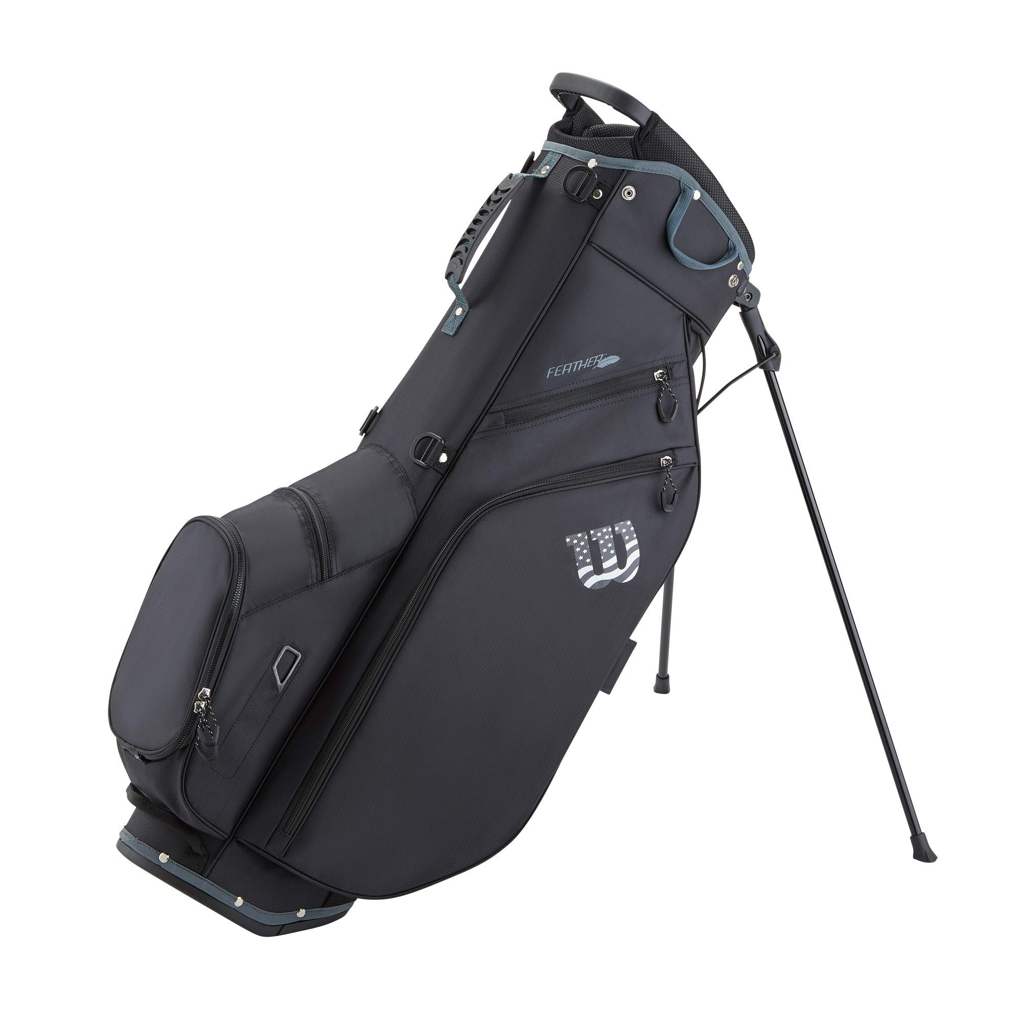 Amazon | Wilson Staff フェザーキャリー ゴルフバッグ ブラック 