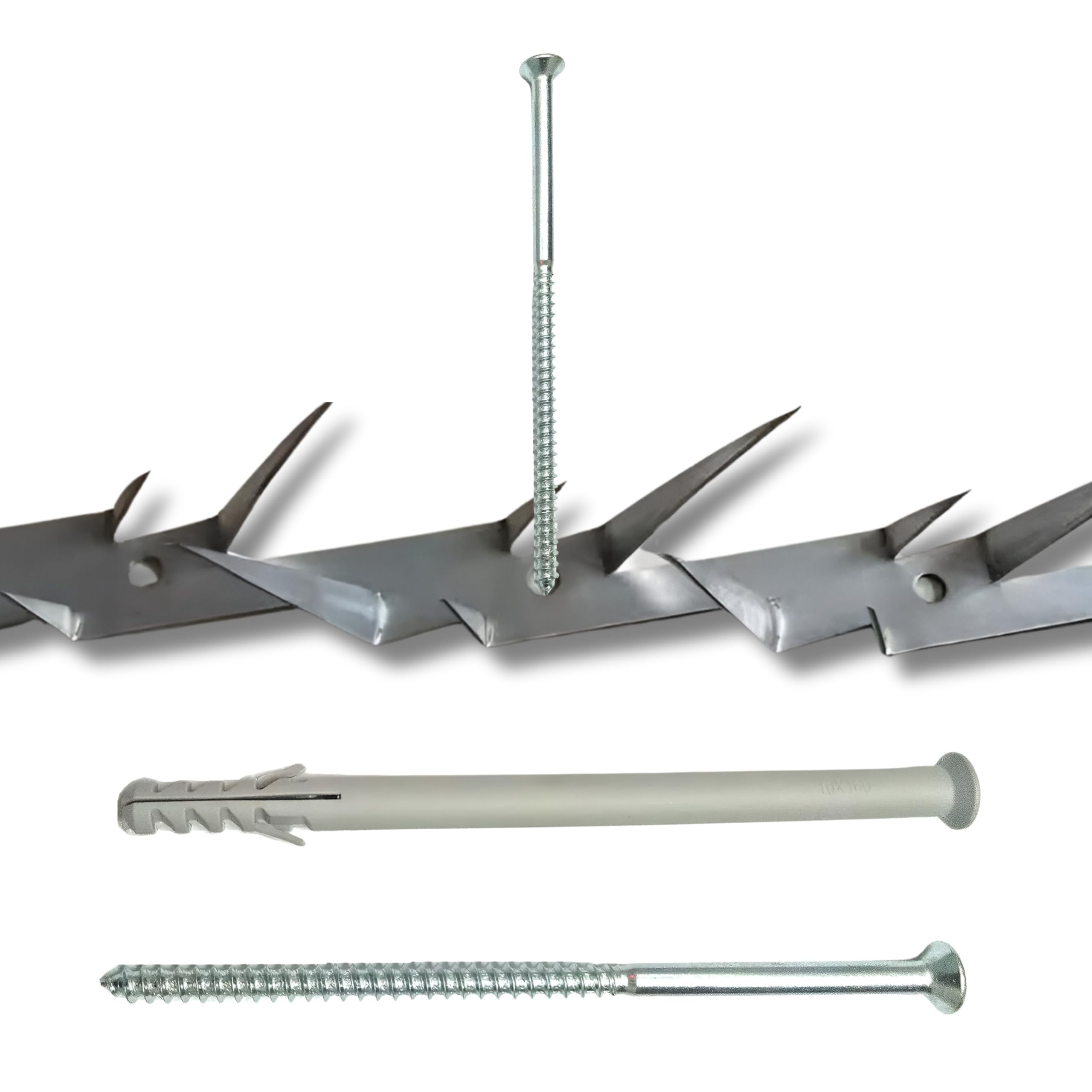 Efficacy Heavy-Duty Wall Spikes Medium Size 1.25m Length with Screw 9.5 cm for Security Purpose (Pack of 3)-image-42