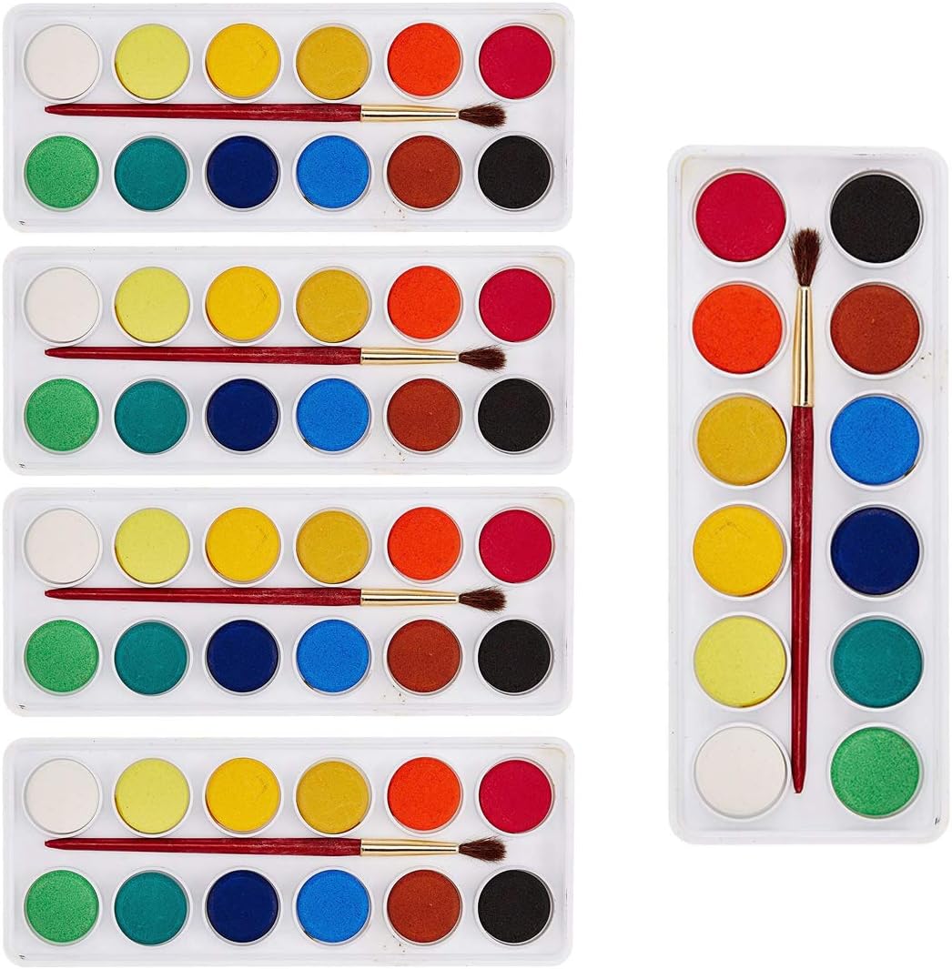 Camlin Student Water Color Cakes - 12 Shades (Pack of 5)