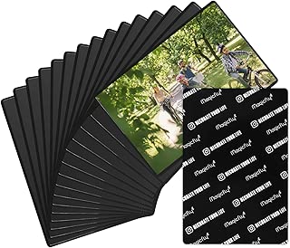 Magicfly Magnetic Photo Frame Pockets Sleeves for Refrigerator, Fits 5 X 7 Inch Photos, Magnetic Fridge Picture Frame for Office Cabinet, Pack of 15, Black - coolthings.us