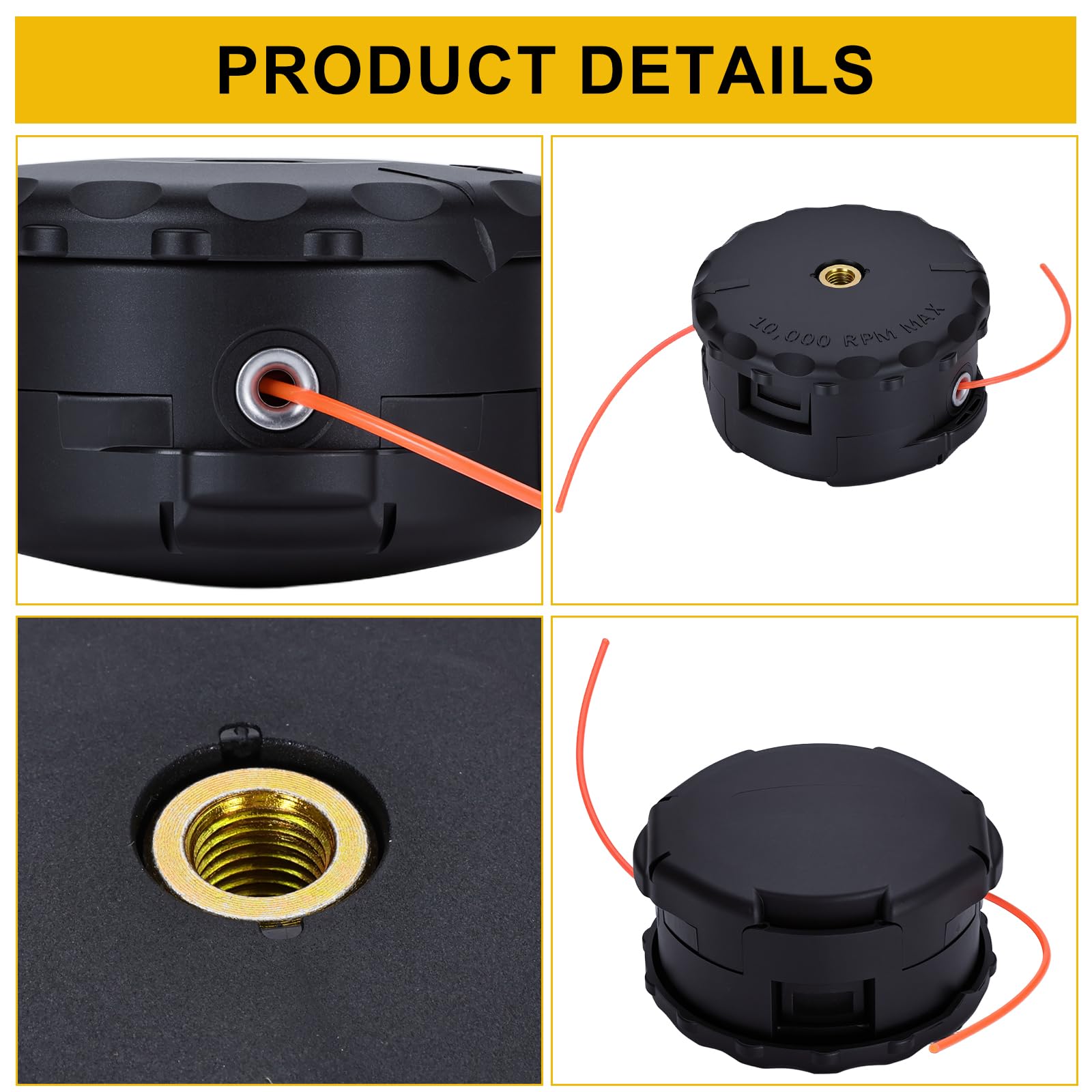 Panari - Cabezal de corte para alimentación de velocidad 400 Shindaiwa Weed Eater T230 T231 T242 T242X T2510 C230 C242 C2510 T195S T220 T222 T230s T2510X