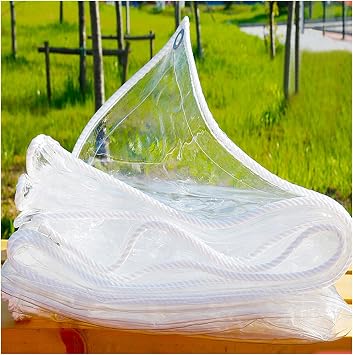 Transparent Waterproof Tarpaulin,Outdoor Clear Tarp,Curtain Waterproof Wind-Proof,Transparent Vinyl Tarp,Anti-Tear,for Garden Furniture Cars Opening Storage Garden Furniture,0.8x1m/2.6x3.2ft