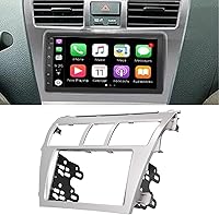 Vista 2 de Doble DIN coche estéreo Fascia Dash Kit para Belta Sedan Navigation (plata)