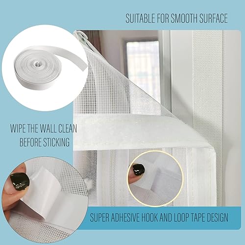 Miniatura 5 de Pantalla de malla resistente a los gatos, 38 x 83 pulgadas, resistente a los gatos, con cremallera, evita que los gatos se salgan, pantalla de malla