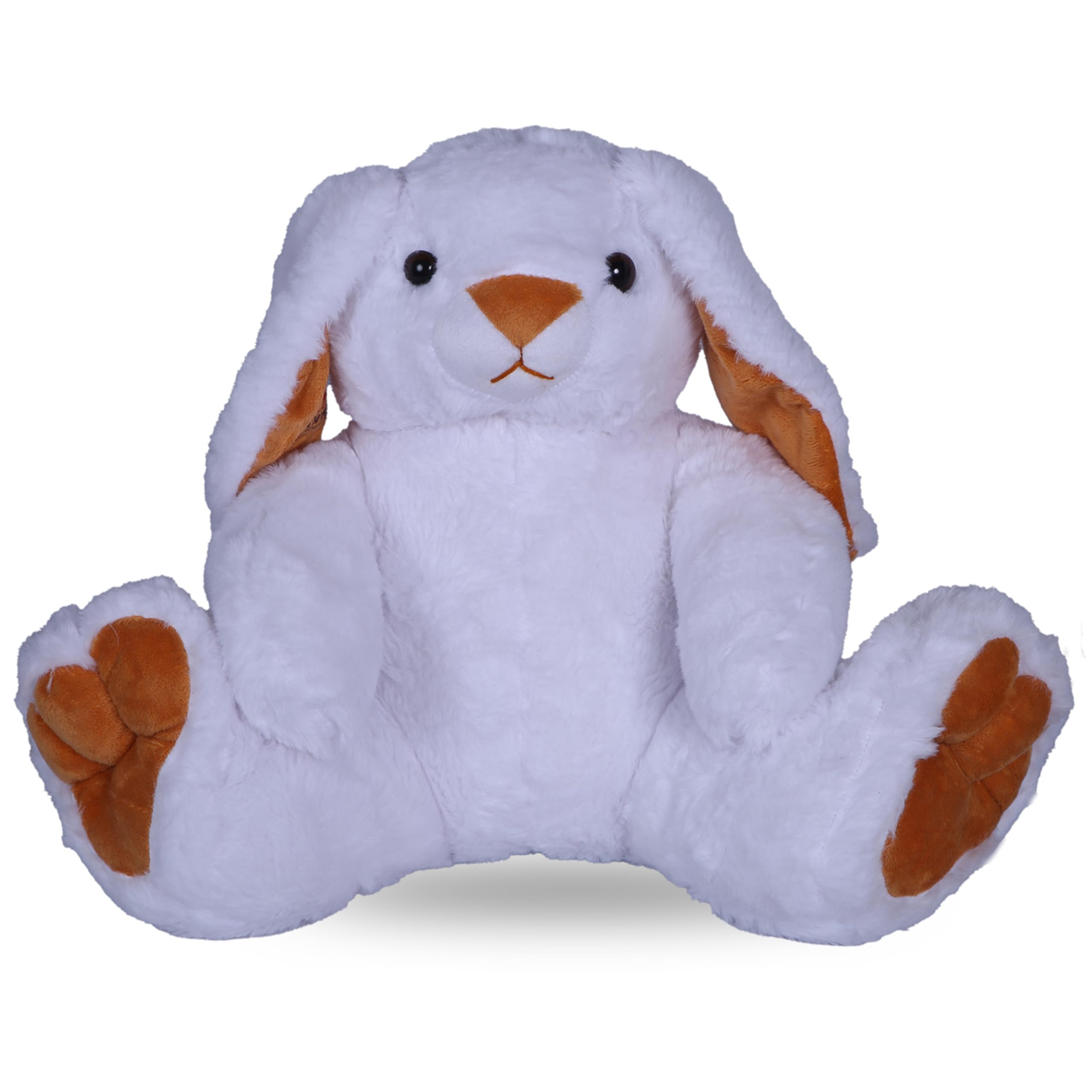 FAWNKID Soft Toy Plushies for Kids Cute Big Foot Bunny Rabbit Huggable Plushies for Playtime, Cuddles, and Imaginative Adventures - 50cm (White and Brown) (B0D77WVQ7X) Amazon Price History, Amazon Price Tracker
