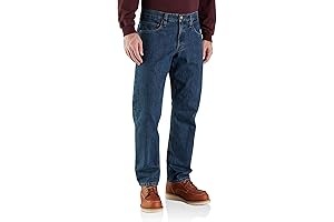 Carhartt Flannel-Lined Relaxed Fit 5-Pocket Jean