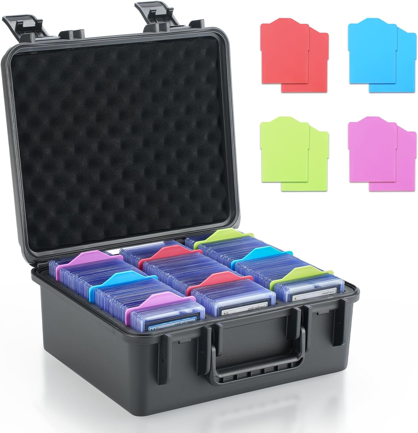Waterproof Toploader Storage Box for 360 3" x 4" 35PT Rigid Card Holder, Storage Hard Case Holds 80 ONE Touch Magnetic Card