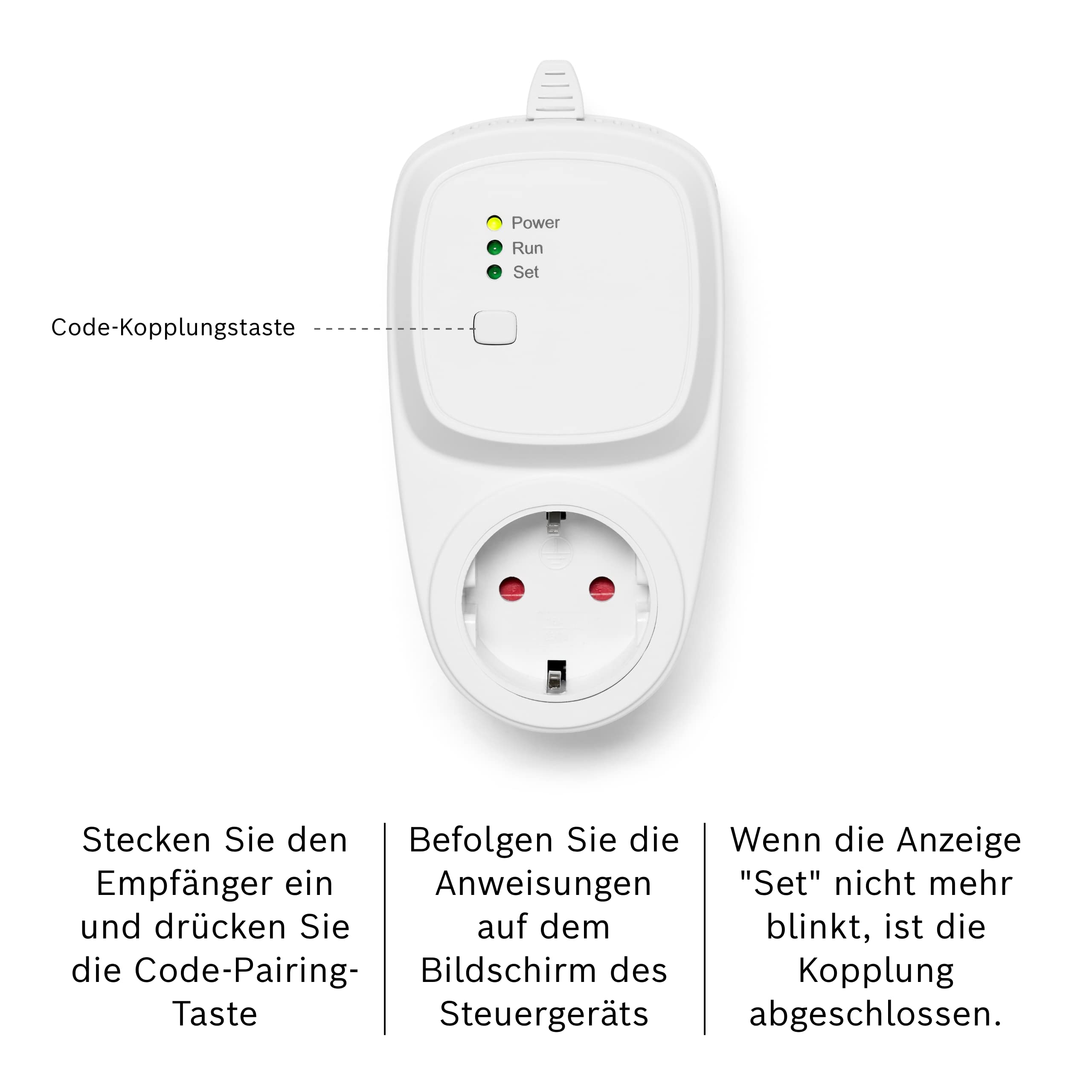 Set aus Funkregler mit Steckdosenadapter