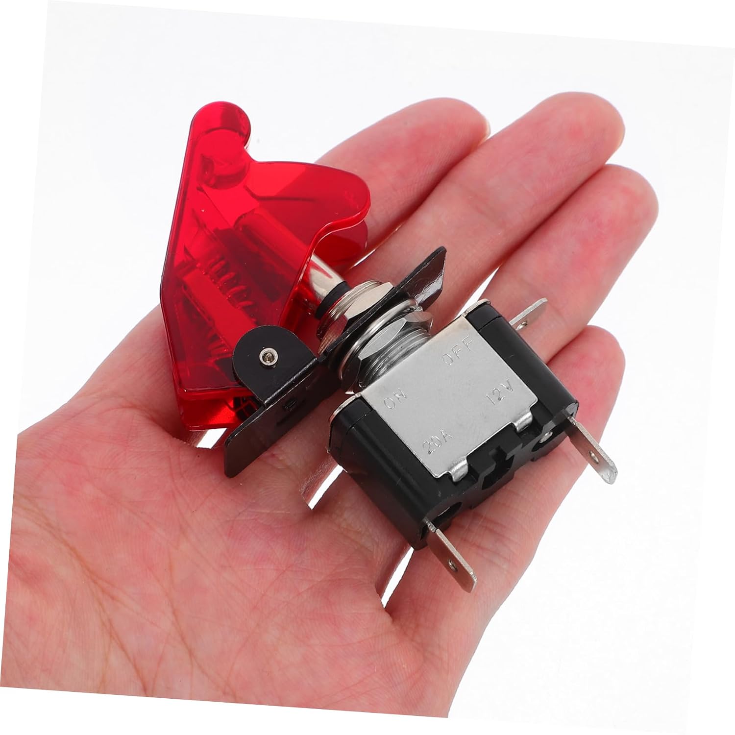 Zerodeko 2pcs Heavy Duty 12-24v 20a Rocker Toggle Switch for Car Boat 3 Pin 2 Position Waterproof Switch Alloy Plastic Material