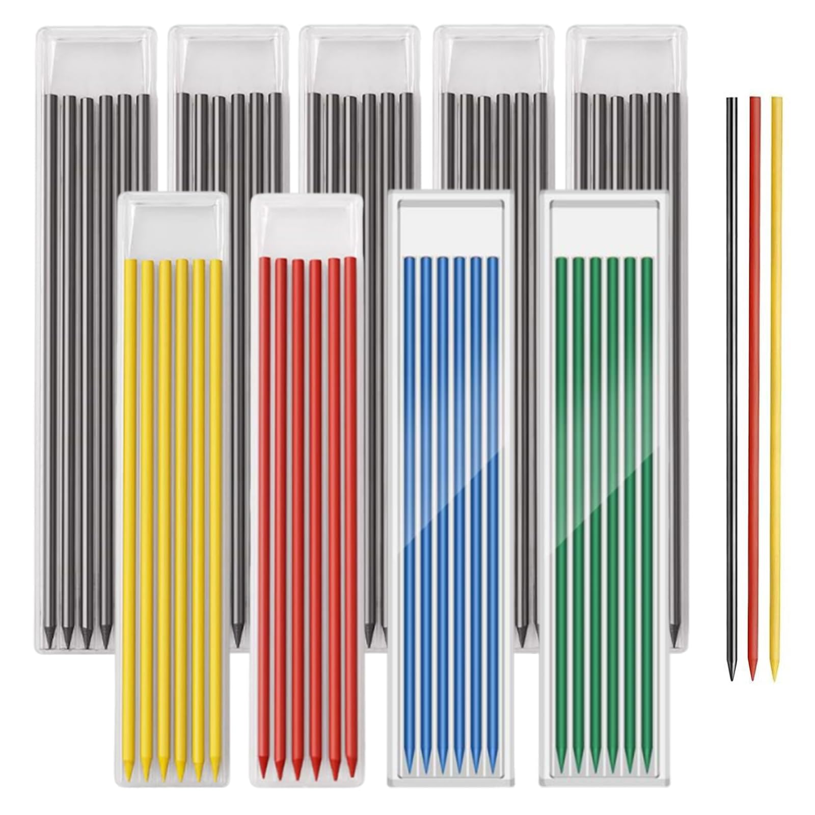 Stummelbleistiftminen Für Zimmerer, 54 Stk 2,8 Mm Dicke Marker, ideal Für Architektur & Konstruktion, ErsatzFür Stifte, 