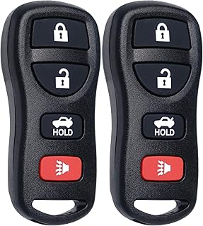 Keyless Entry Remote Control Key Fob Replacement Fits for Nissan Altima Maxima Armada Murano Pathfinder Sentra 2007-2017 Versa Quest 350z Infiniti EX35 FX35 FX45 G35 I35 QX56 4 Buttons KBRASTU15