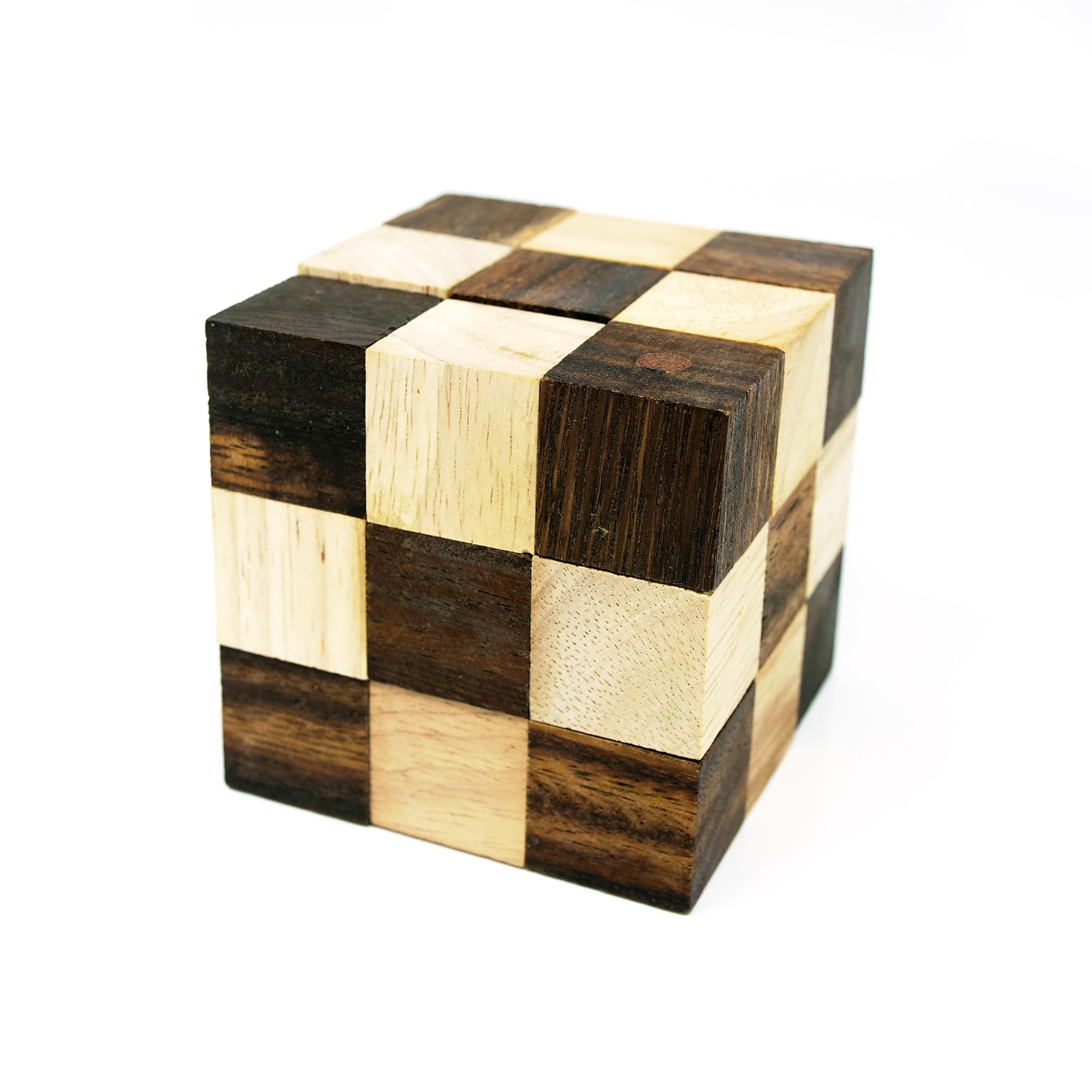 Snake Cube Puzzle - Fun, Premium Wooden Brainteaser Puzzle - STEM Desk Toy, 27 pieces, 7.6 cm x 7.6 cm - Image 2