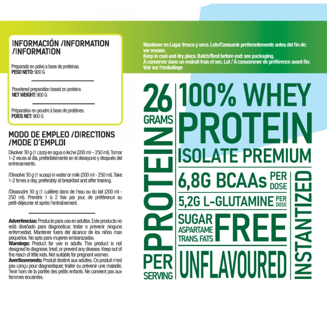 EFNE Isolate CFM Whey Proteína Neutra 900 g | Proteína Aislada de Suero de Leche CFM con DigeZyme® | 89% Proteína | Sin Azúcar Añadido | Glanbia Promiko® | Preparado Alimenticio