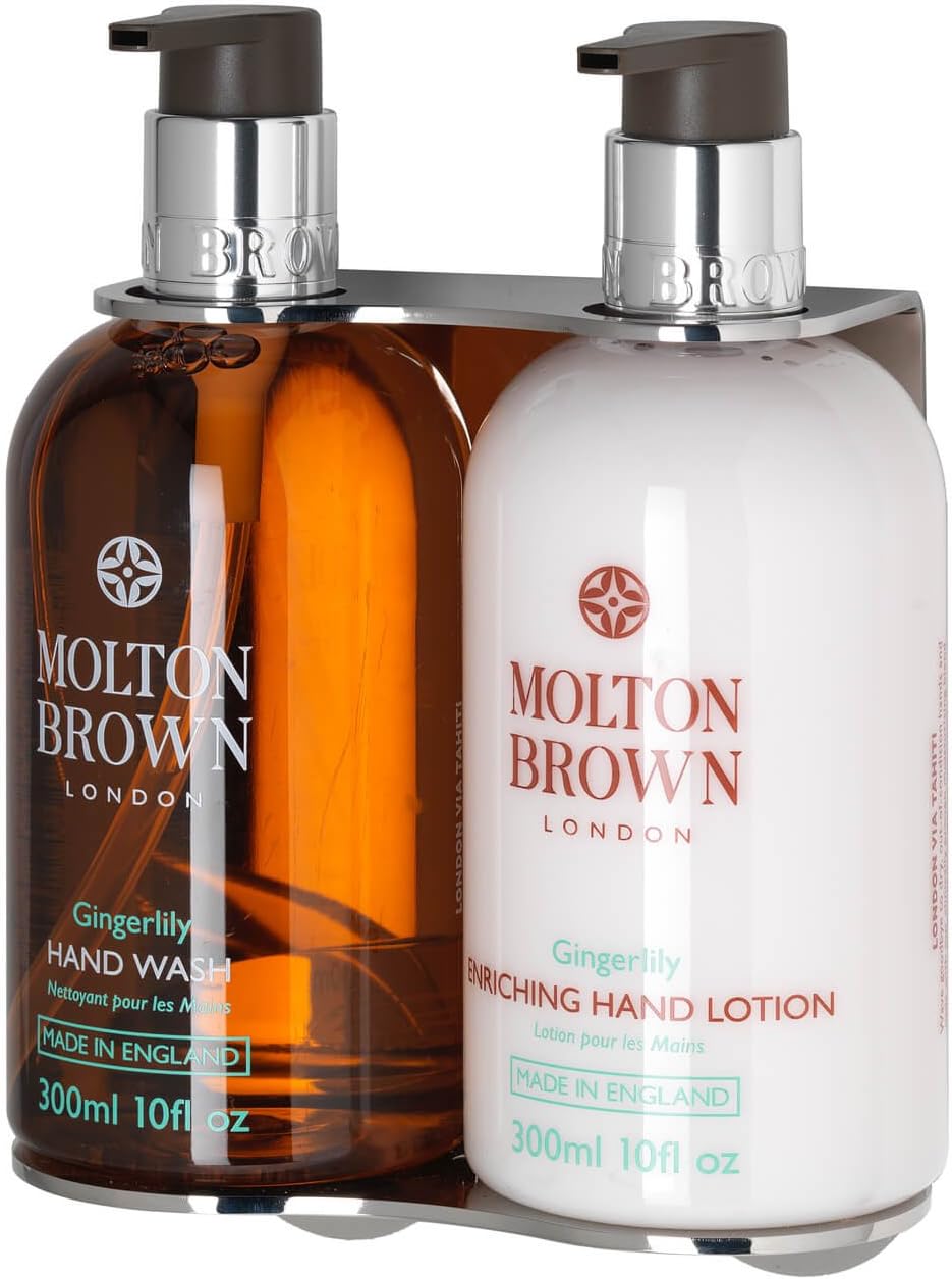 SoHo Dispensers 300ml Double Holder Made in England. Hand Polished for in a Chrome finish, suitable for Molton Brown, TYENHAM and many other companies 250-300ml bottles.