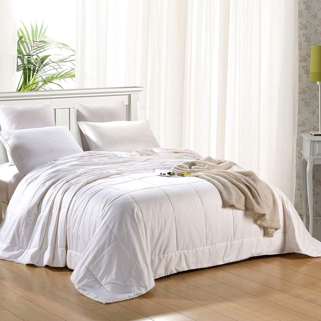 Edredón Relleno de Seda, 100% Seda de Morera Edredón para Primavera Verano, Hipoalergénico Suave y Sedoso Edredones de Seda - Double (200 * 200cm) 4 TOG