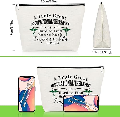 Miniatura 10 de Bolsa de maquillaje para terapeuta ocupacional, regalo de asistente de terapeuta ocupacional, bolsa de cosméticos de agradecimiento para graduación,