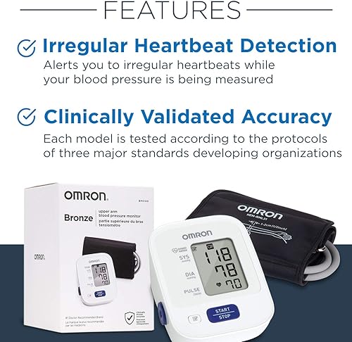Miniatura 7 de Omron Monitor de composición corporal con báscula, 7 indicadores de fitness, memoria de 90 días y monitor de presión arterial de bronce, puño