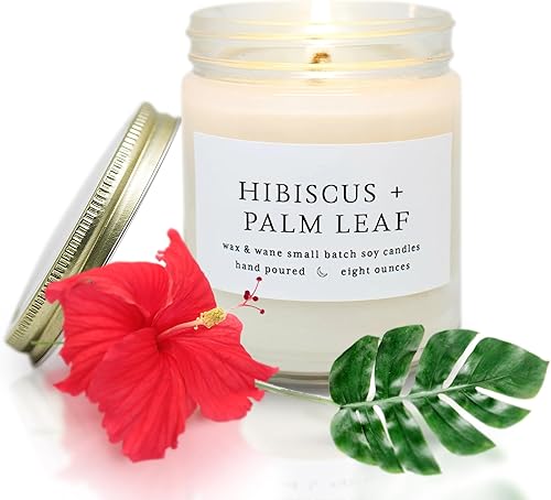 Miniatura 8 de Wax & Wane Jasmine Green Tea Modern 8oz Handmade Candle For Men and Women - Long Burning 40+ Hours Candles For Home, Bedroom, and Bathroom - 100%