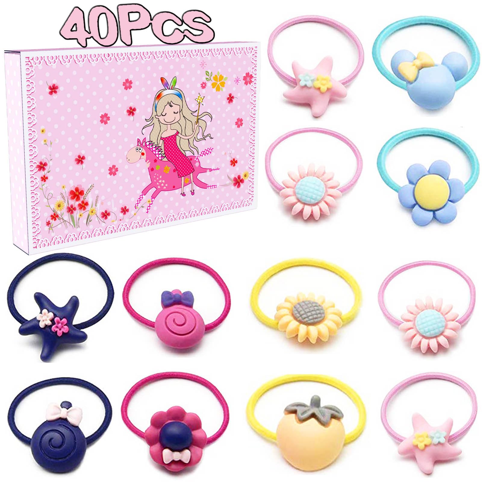 Jollybows 300 Pezzi Elastici per Capelli Bambina, 1 pollice / 2,5 cm Elastici Piccoli per Treccine Codini Accessori Capelli per Bambine Bambino Donna (colore scuro