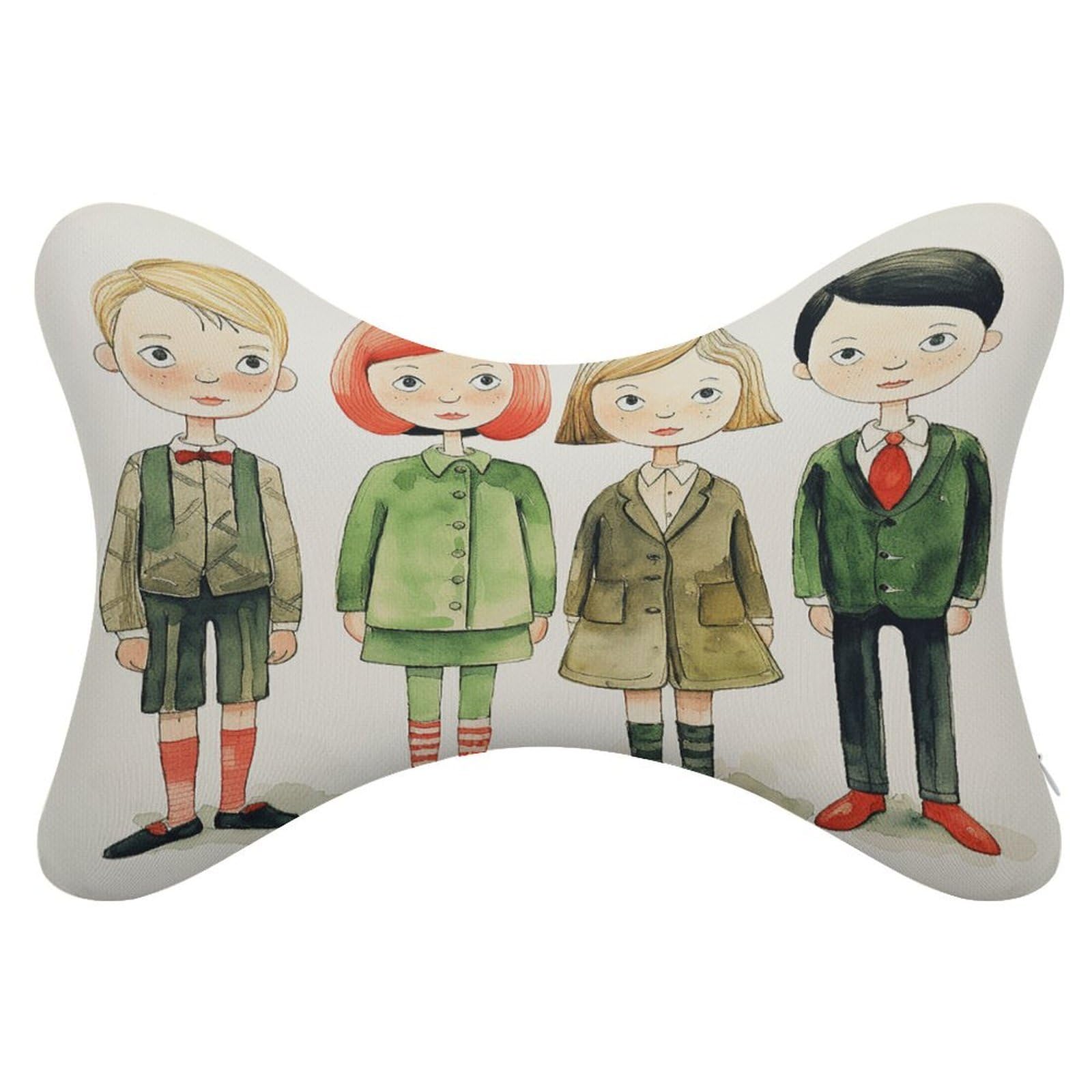 Adfgyerh Style Simple Figure Drawing Pillow ，Memory Foam Pillow Core，Cushion,Provide Neck Support，Car Pillows For Travel Car Seats And Home Offices.