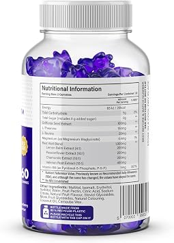 Complete Sleep Gummies – Magnesium Glycinate, L-Theanine, Valerian Root – Melatonin-Free Sleep Support – Calm Mind, Deep Sleep – Sugar-Free Vegan – 60 Gummies