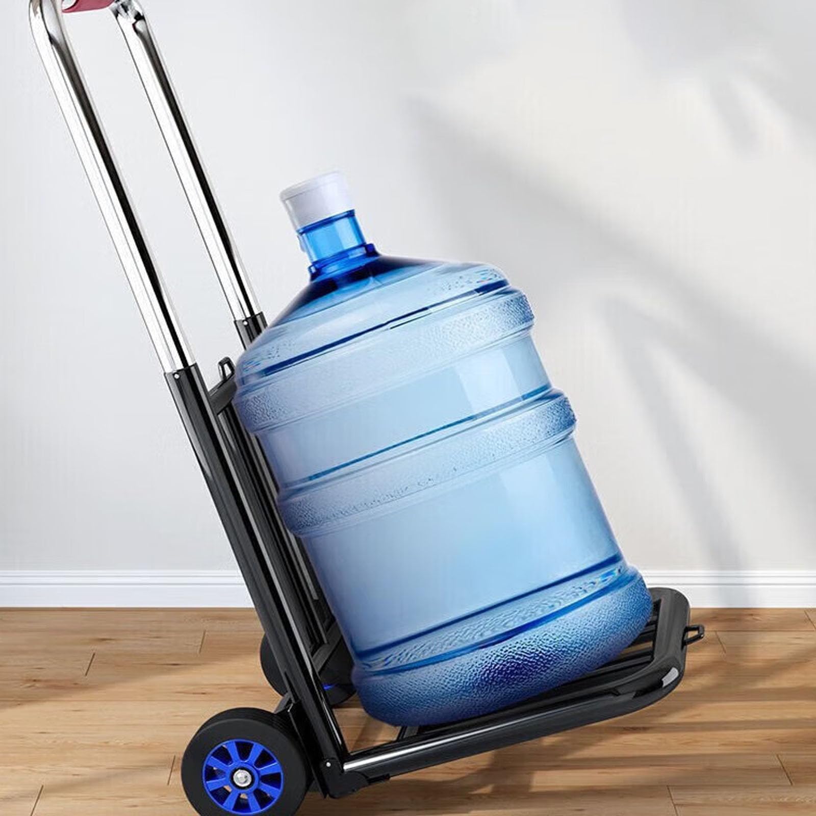 Składany wózek ręczny z teleskopowym uchwytem, aluminiowa konstrukcja, nośność 100 kg, przenośny wózek do łatwego transportu, idealny do przenoszenia i przenoszenia ciężkich przedmiotów