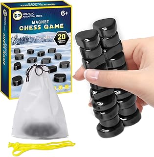 لعبة ونكا مغناطيسية مع حبل للأطفال والكبار، شطرنج مغناطيسي مع أحجار ولاعبين اثنين ووقت لعب 10 دقائق، ألعاب لوحية لليلة العائلة وصديقة للسفر