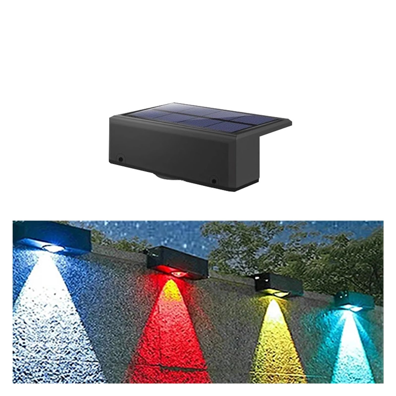 Spot solaire puissant extérieur étanche pour illuminer un mur de jardin sombre