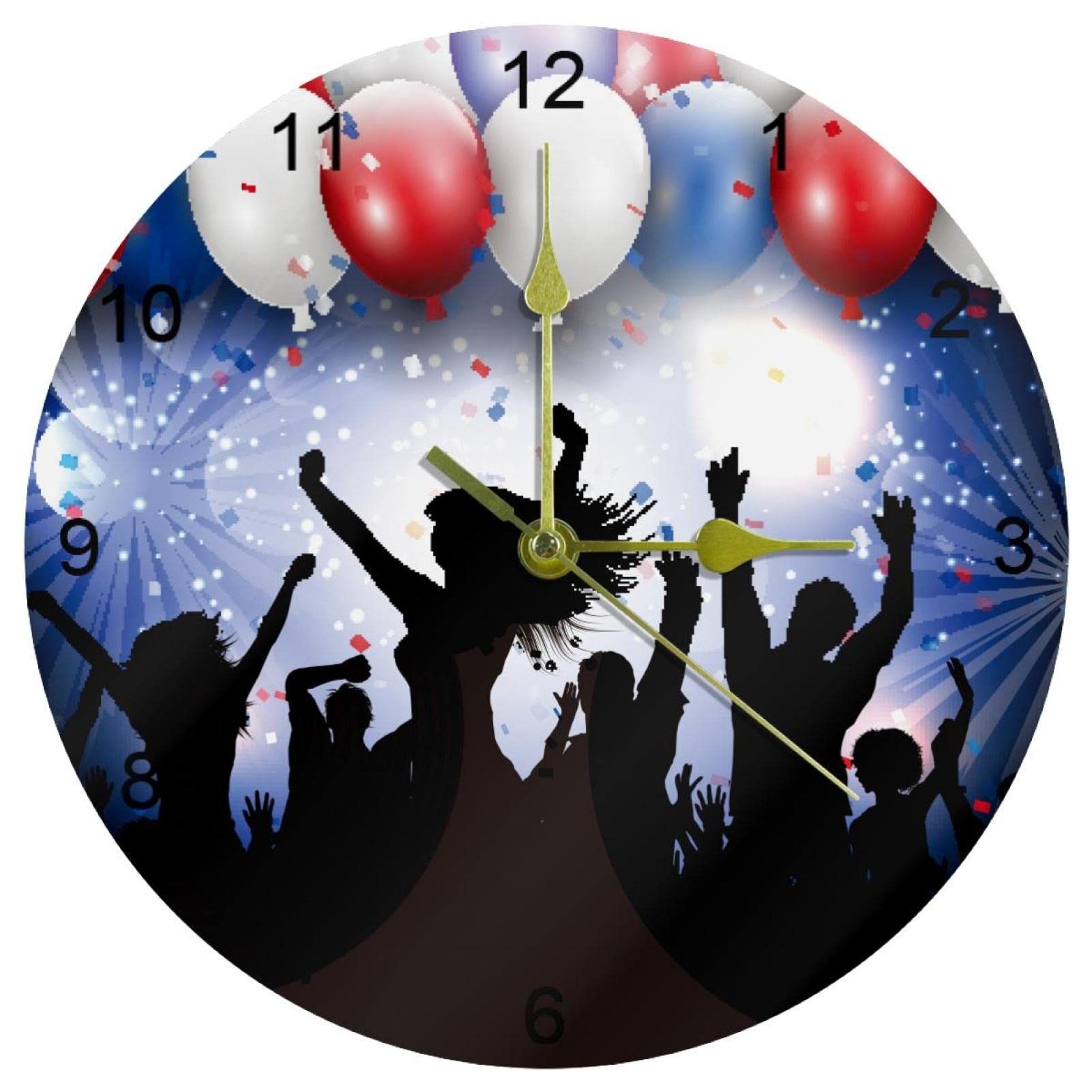 Horloge murale silencieuse 25 cm : grands chiffres arabes lisibles pour toute la maison