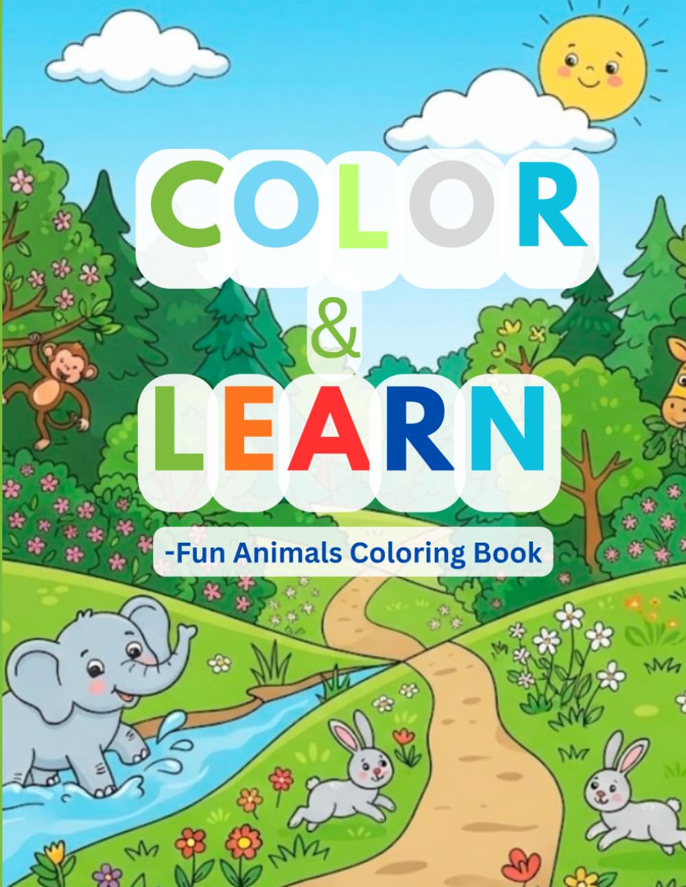 Color , Learn , And Explore : Animal ABCs: A simple and fun way to learn English letters