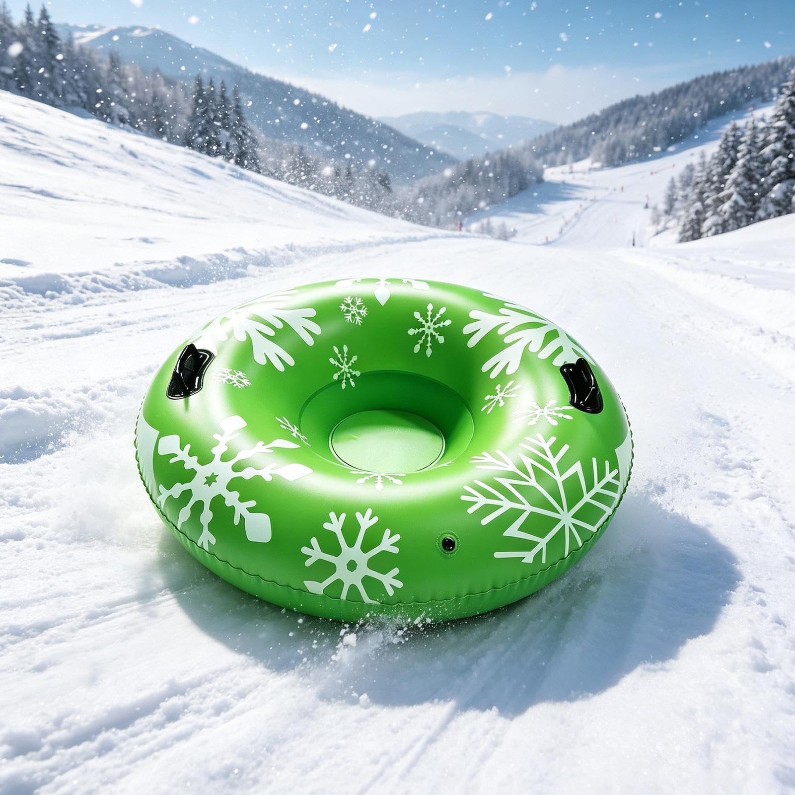 Tubo Da Neve Ciambella Da Slittino In PVC 90 X 90 Cm | Slittini Invernali Gonfiabili Per Donne Uomini Amico Ragazzi Ragazze Natale All'Aperto Fiume Ghiacciato Lago Sci