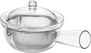 曙産業 ティーポット ステンレスメッシュ 急須タイプ 日本製 横手 透明でお茶の出具合がよく見える プラスチック製で割れにくい 水切れがよく注ぎやすい 目の細かいステンレス製ストレーナー クリアティーポット TW-3737 容量:260ml