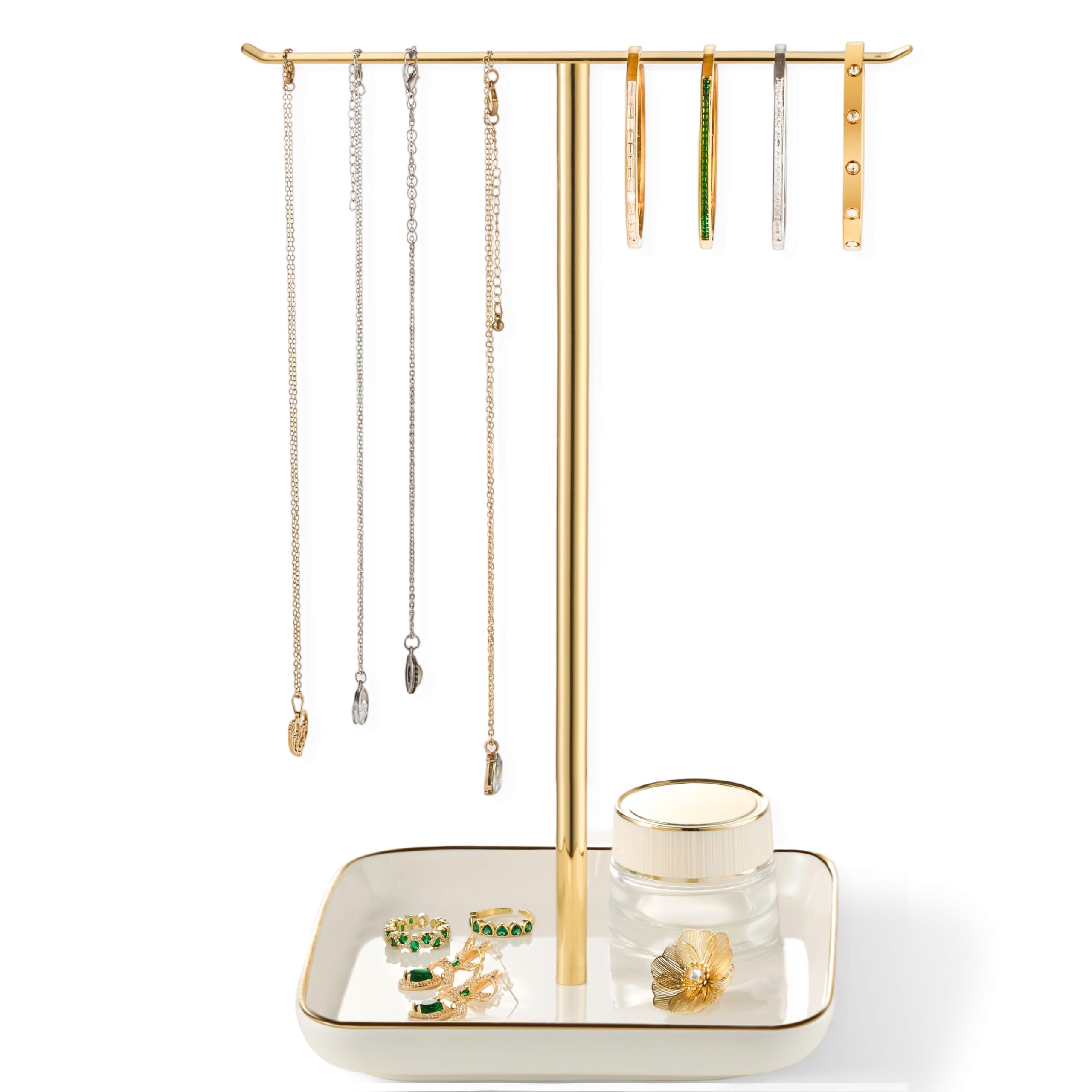 pickpiff Necklace Holder Stand with Ceramic Base: 12