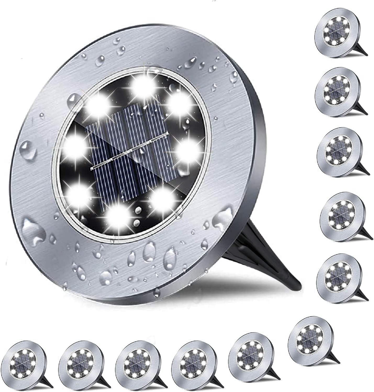 XSOURCE Solar Ground Lights Waterproof Solar Garden Lights Upgraded Outdoor Garden Waterproof Bright in-Ground Lights Landscape Lights for Pathway Yard Deck Lawn Patio Walkway (Cool White, Pack of 4) (B0C28LXTKZ) Amazon Price History, Amazon Price Tracker
