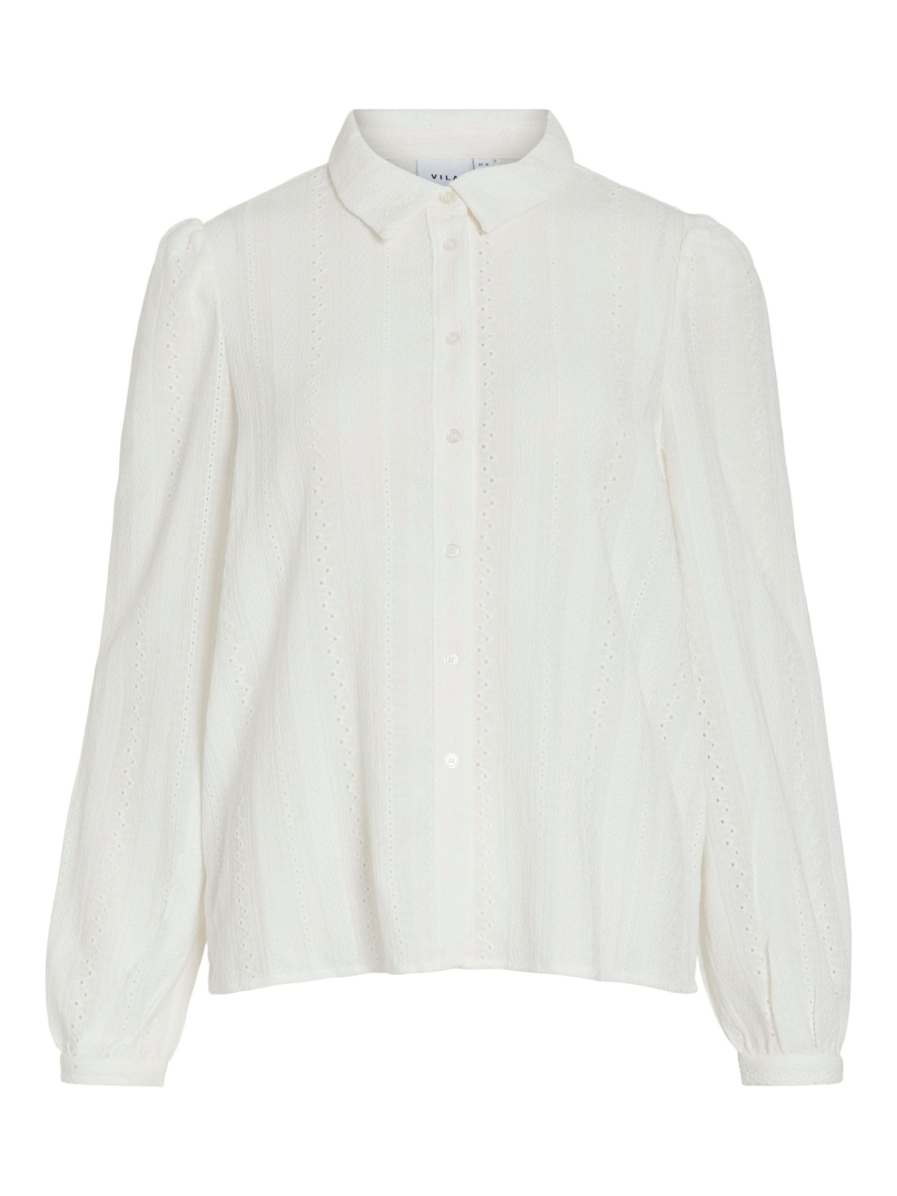 Vila Vizania L/S Shirt - Noos, Cloud Dancer, M