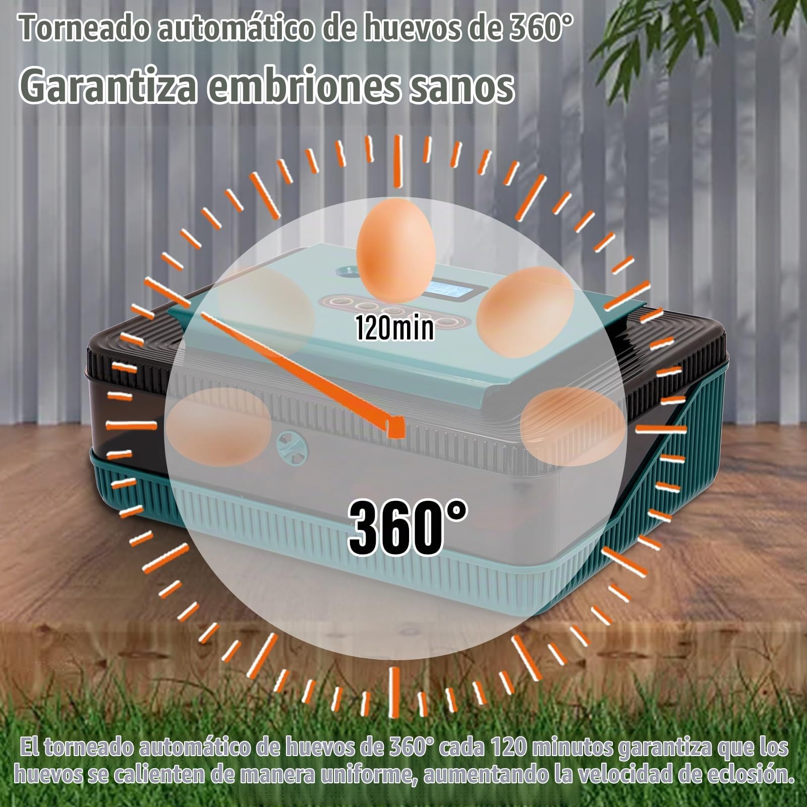 Incubadora AutomáTica de 25 Huevos con Volteo AutomáTico, Pantalla LED MultifuncióN y Control de Temperatura y Humedad Para Pollos, Patos y Ocas