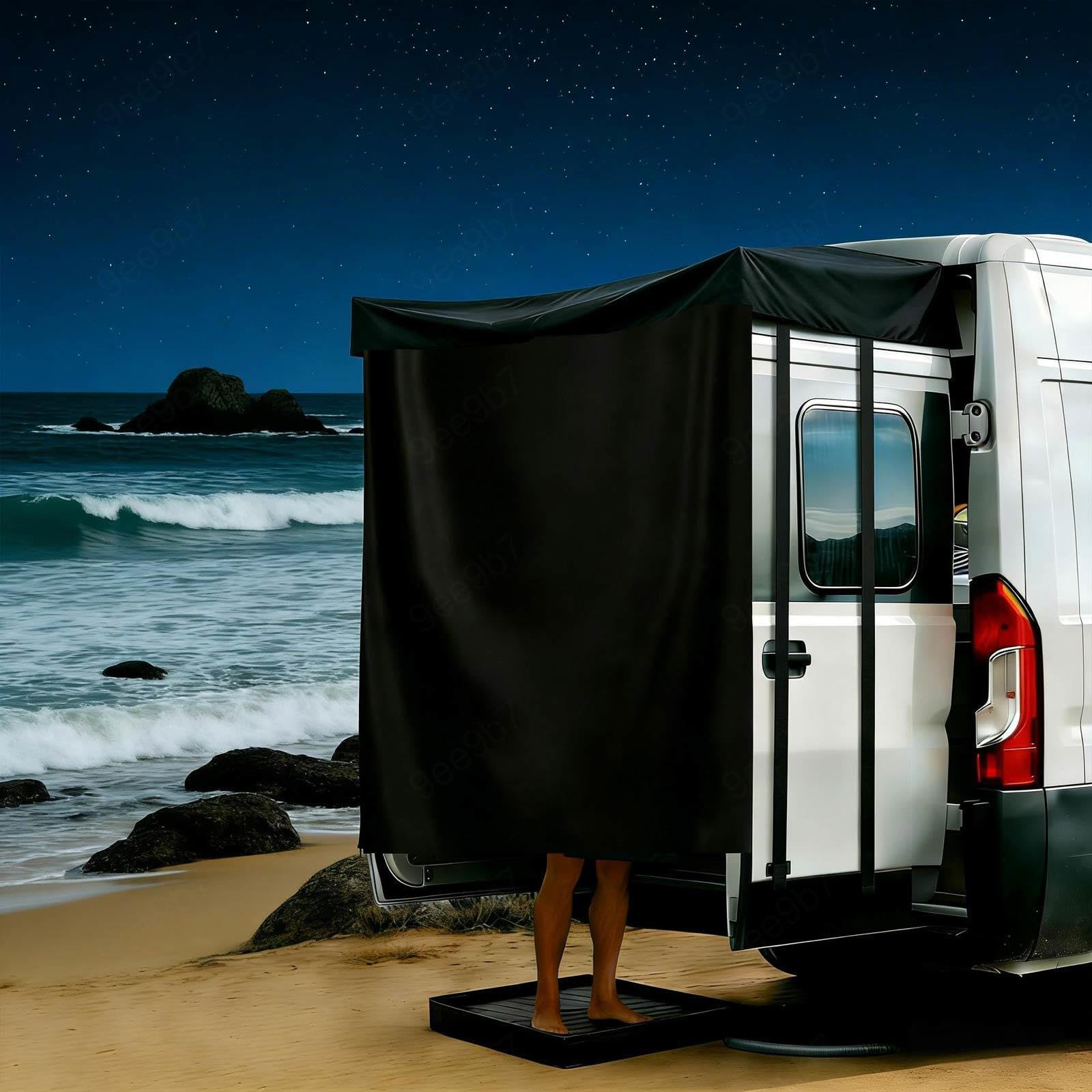 Include Veranda Per Roulotte, Tenda Da Doccia Per Camper, Piatto Doccia Portatile Set Da Tre Pezzi, Per Campeggio In Van E Viaggi In Camper