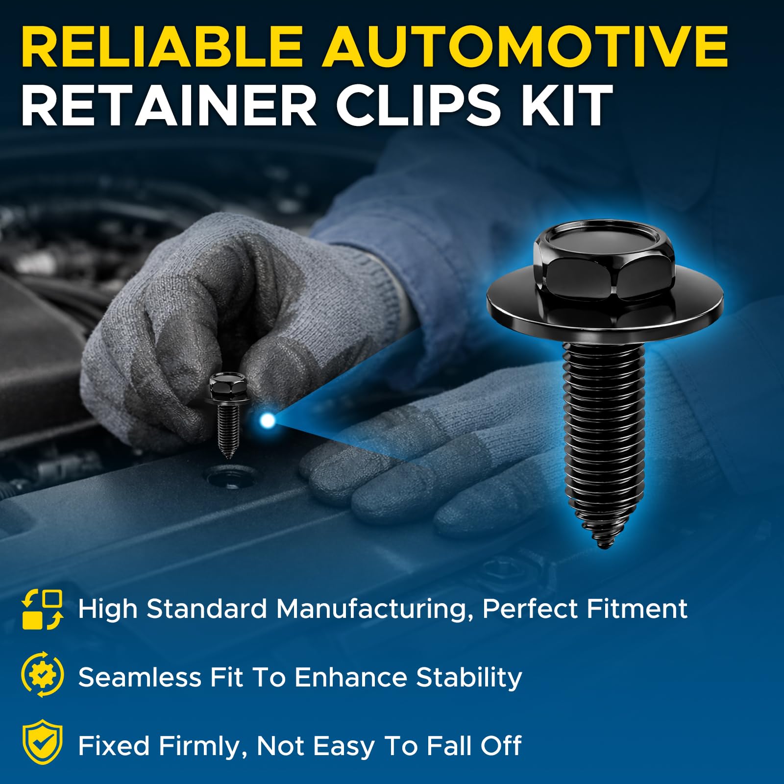 50PCS Auto Body Bolts & U-Nut Clips - GoaMotors -7