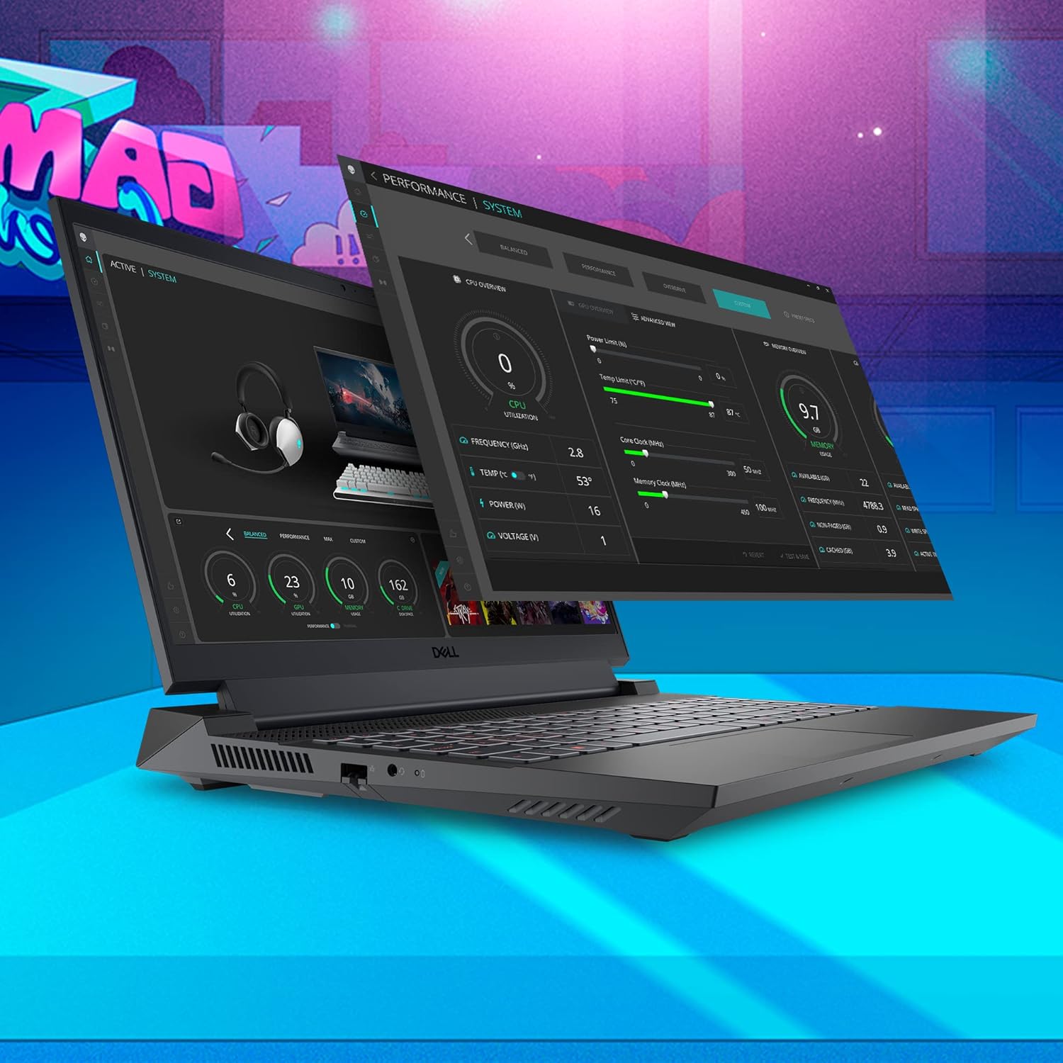 Dell G15 5530 15.6" FHD 165Hz Gaming Laptop, Intel Core i7-13650HX, NVIDIA GeForce RTX 4060-8GB, 16GB RAM DDR5, 1TB SSD, Windows 11 Home, English-UK-Irish Qwerty Backlit... - Image 6