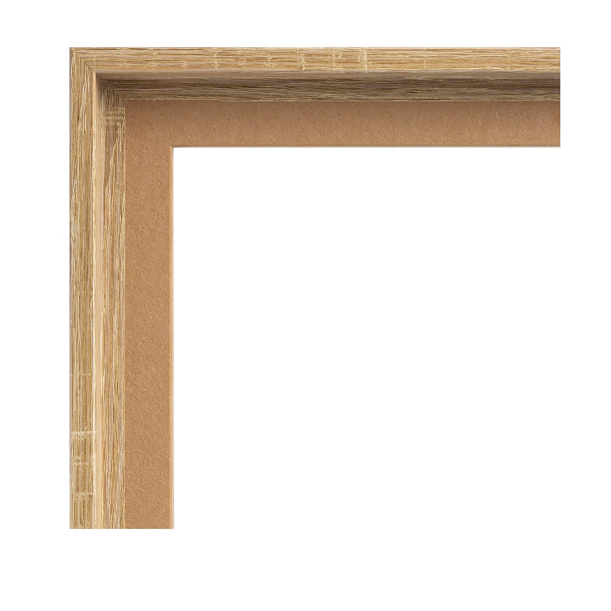 Schattenfugenrahmen für Keilrahmen | 50x70 cm | Sonoma Eiche | MDF Rahmen für Leinwände mit Tiefeneffekt | mit Montagezubehör | Rahmen ohne Glas und Rückwand