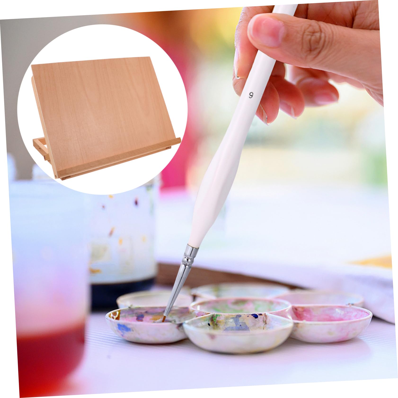 Verstellbare Holz Staffelei für Schreibtisch Klappbarer Tisch Zeichentisch Faltbare Künstler Staffelei für Kinder und Profis Ergonomisch für Malen und Skizzieren