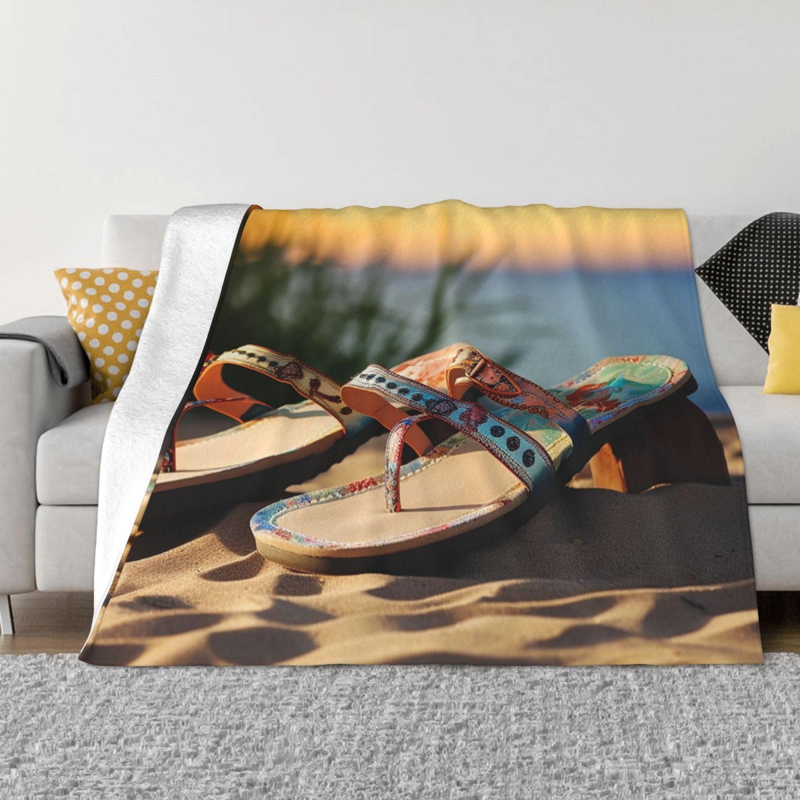 Couverture polaire flanelle légère chaude jeté de lit réversible