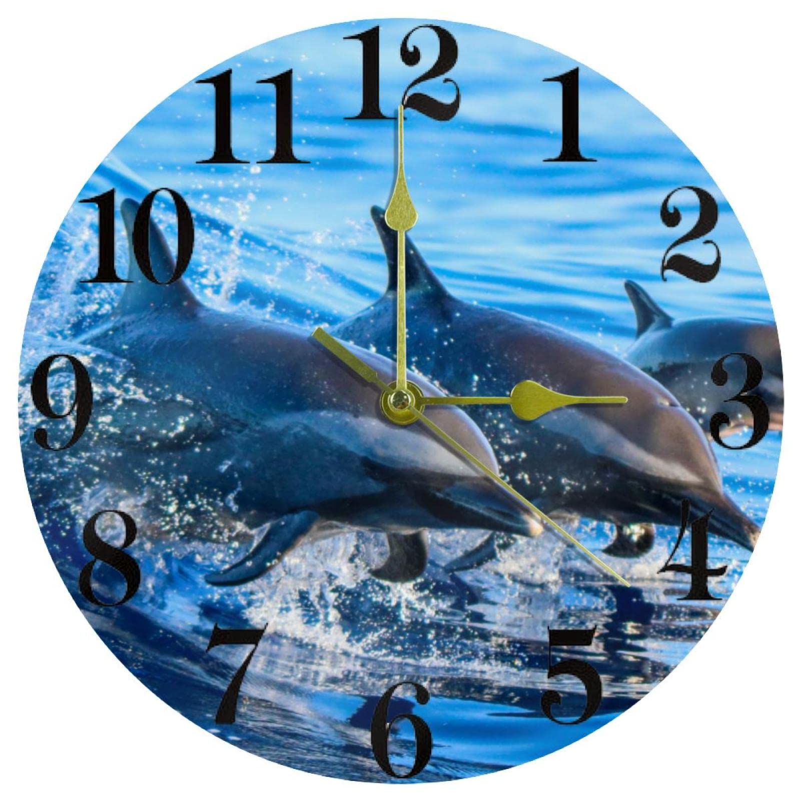 Horloge murale pour l'école sans bruit mécanique avec cadran dauphin